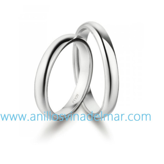 Argollas de Matrimonio Plata con Oro | AnillosVinaDelMar.com